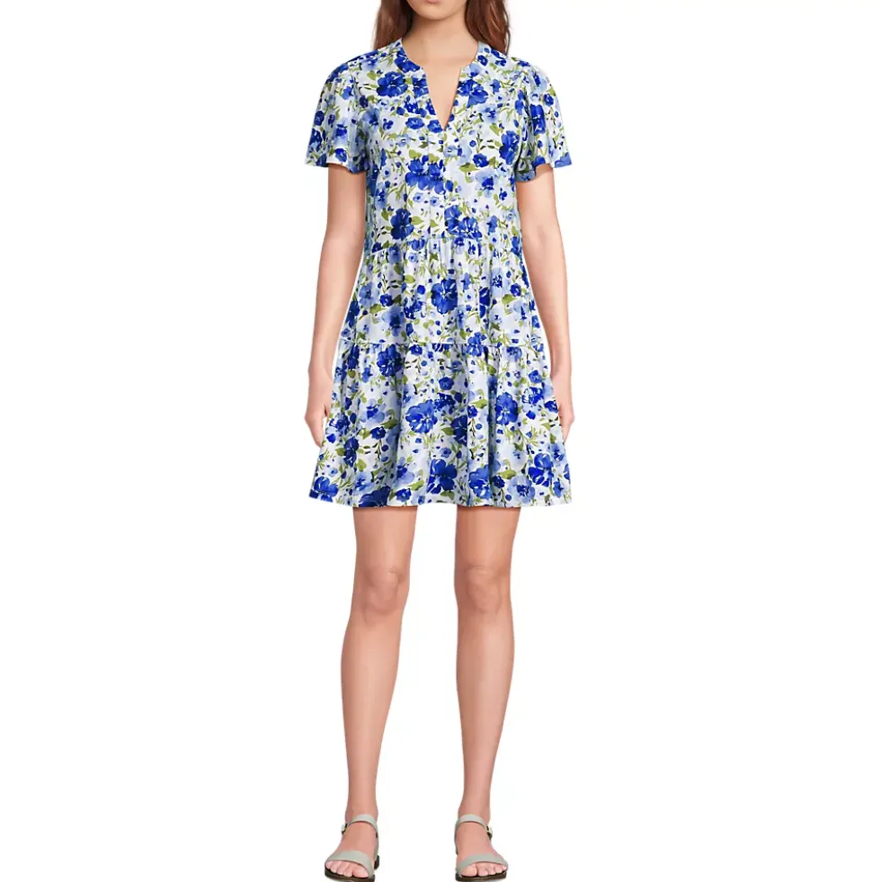 Women's Cotton Jersey Tiered Mini Dress