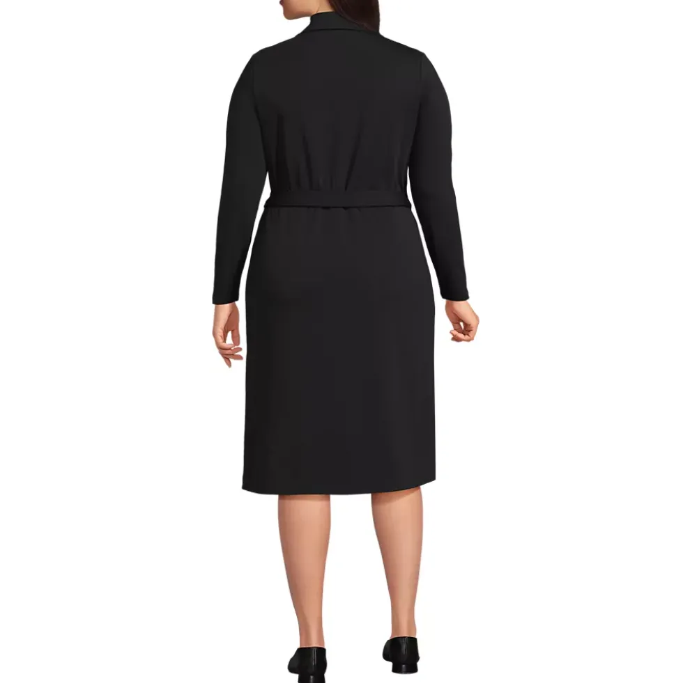 Women's Cotton Modal Collared Wrap Dress