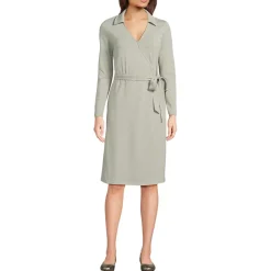 Women's Cotton Modal Collared Wrap Dress