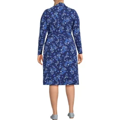 Women's Cotton Modal Collared Wrap Dress