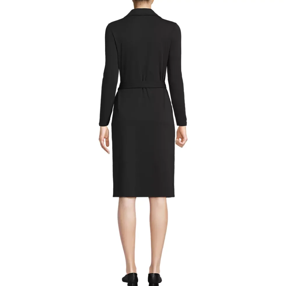 Women's Cotton Modal Collared Wrap Dress