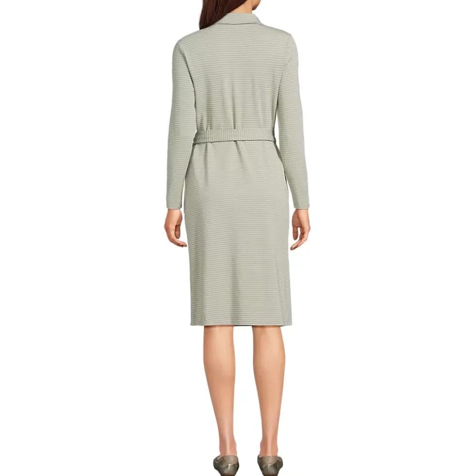 Women's Cotton Modal Collared Wrap Dress