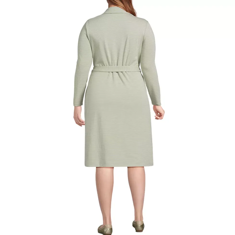 Women's Cotton Modal Collared Wrap Dress