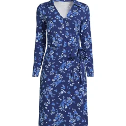 Women's Cotton Modal Collared Wrap Dress