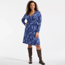 Women's Cotton Modal Collared Wrap Dress