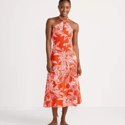 Women's Cotton Modal Halter Midi Dress