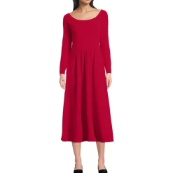 Women's Cotton Modal Off Shoulder Midi Dress