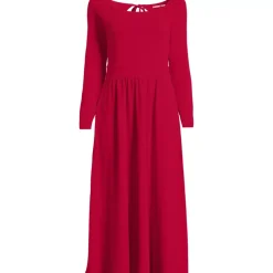 Women's Cotton Modal Off Shoulder Midi Dress