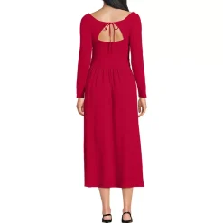 Women's Cotton Modal Off Shoulder Midi Dress