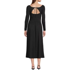 Women's Cotton Modal Off Shoulder Midi Dress