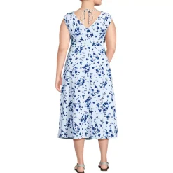 Women's Cotton Modal Off the Shoulder Wrap Midi Dress