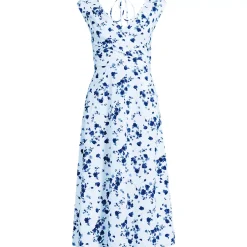 Women's Cotton Modal Off the Shoulder Wrap Midi Dress