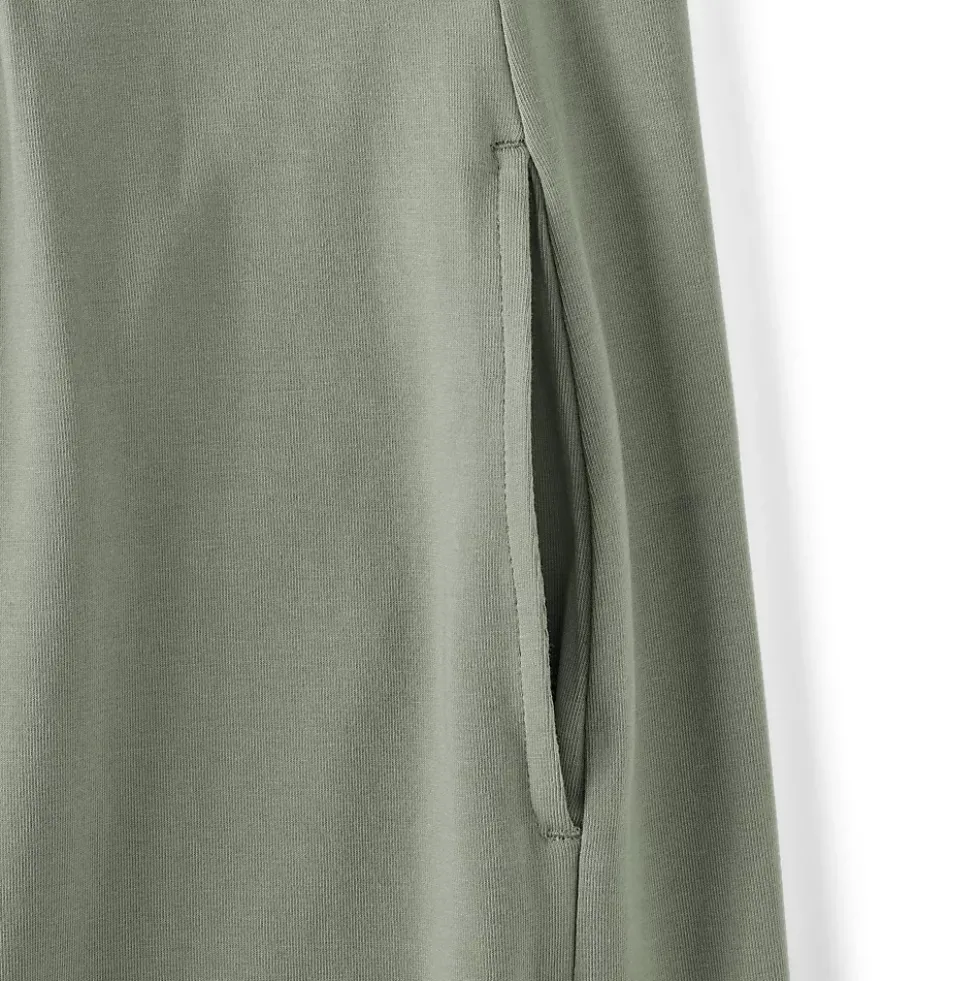 Women's Cotton Modal Pintuck Short Sleeve Dress