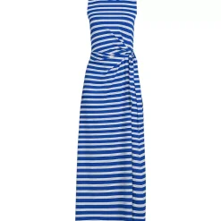 Women's Cotton Modal Sleeveless Tie Waist Maxi Dress