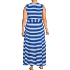 Women's Cotton Modal Sleeveless Tie Waist Maxi Dress
