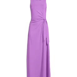 Women's Cotton Modal Sleeveless Tie Waist Maxi Dress