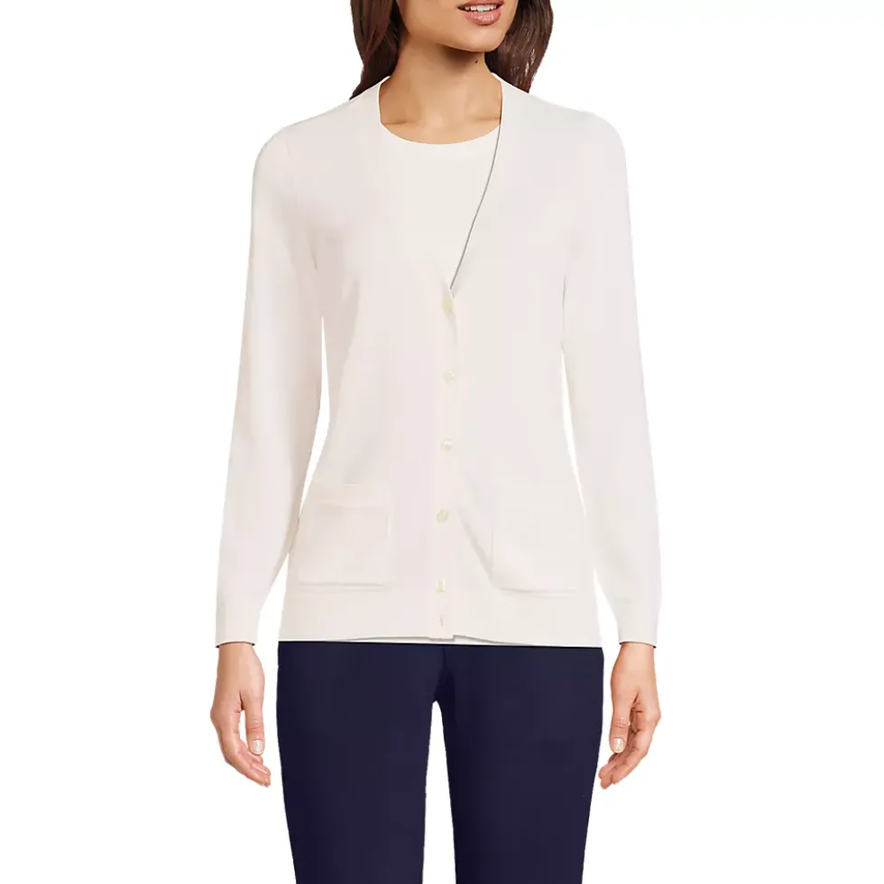 Women's Cotton Modal V-neck Cardigan Sweater