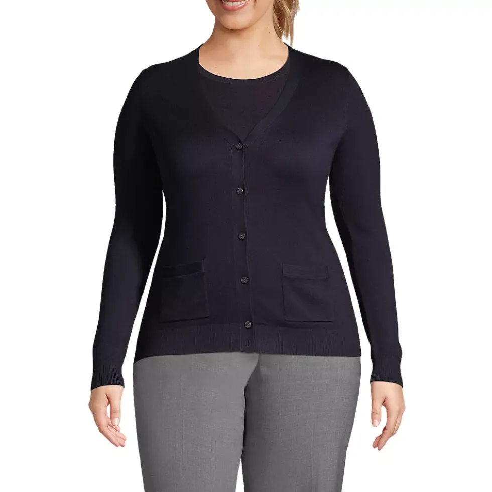 Women's Cotton Modal V-neck Cardigan Sweater