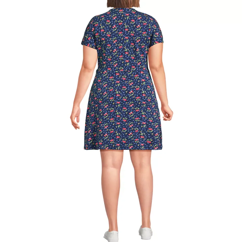 Women's Cotton Modal V Neck Mini Wrap Dress