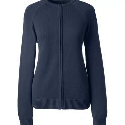 Women's Cotton Modal Zip-Front Cardigan Sweater