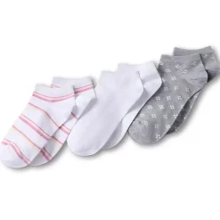 Women's Cotton Patterned Ankle Socks 3 Pack