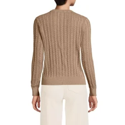 Women's Cotton Pointelle Modern Cardigan Sweater