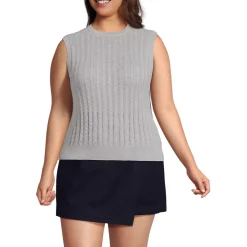 Women's Cotton Pointelle Shell Sweater