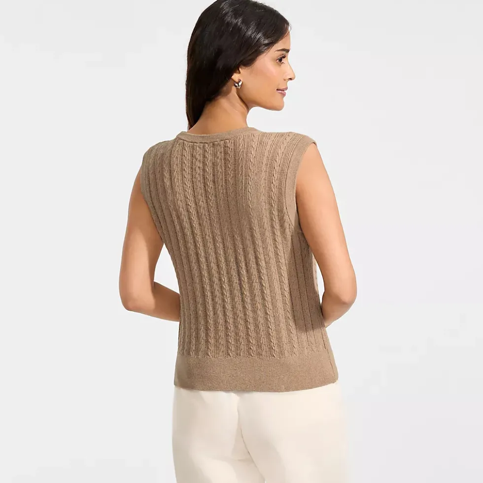 Women's Cotton Pointelle Shell Sweater