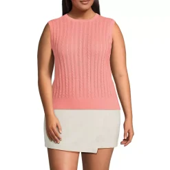 Women's Cotton Pointelle Shell Sweater