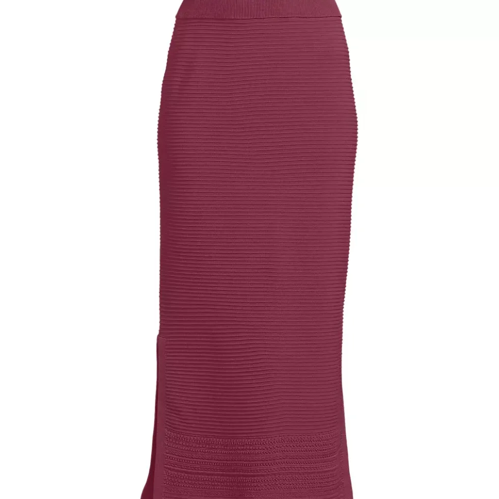 Women's Cotton Pointelle Sweater Maxi Skirt - Set Bottom