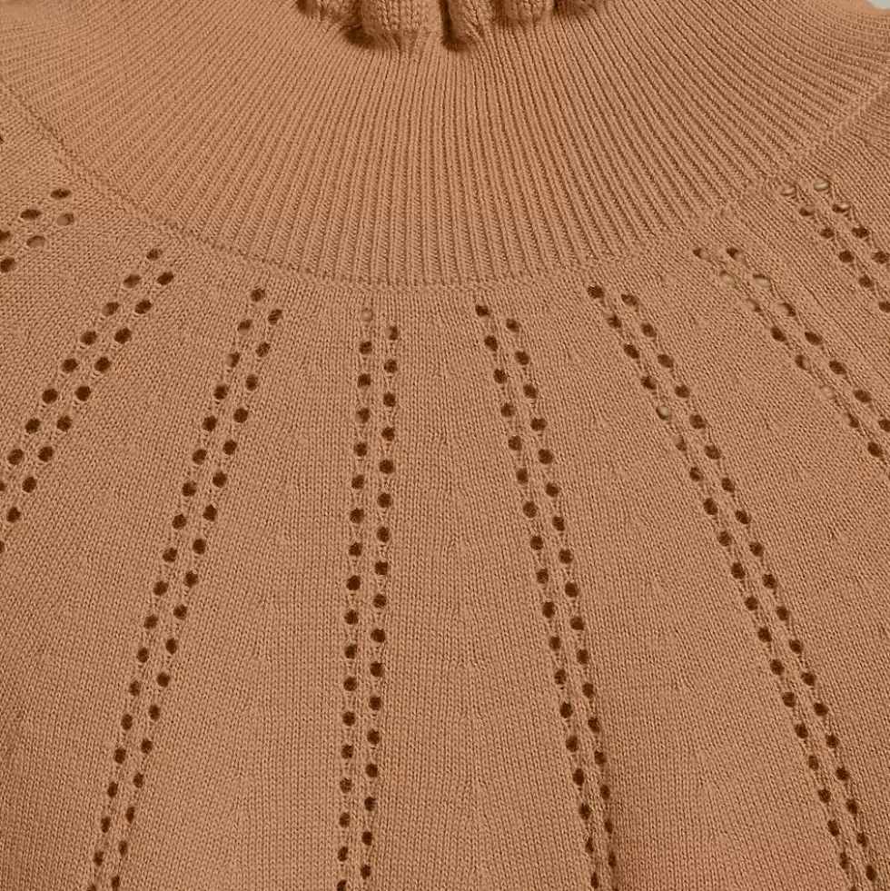 Women's Cotton Pointelle Turtleneck Sweater