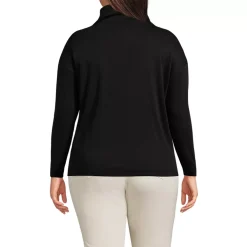 Women's Cotton Polyester Long Sleeve Funnel Neck Shirt