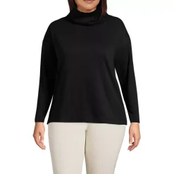 Women's Cotton Polyester Long Sleeve Funnel Neck Shirt