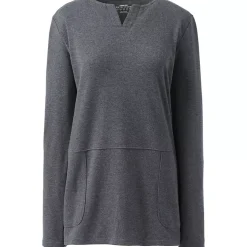 Women's Cotton Polyester Long Sleeve Tunic with Pockets