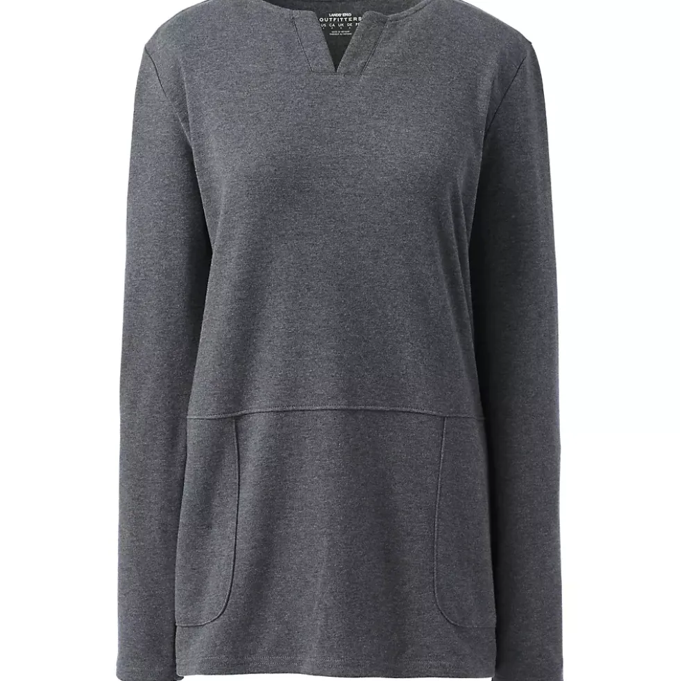 Women's Cotton Polyester Long Sleeve Tunic with Pockets