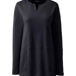 Women's Cotton Polyester Long Sleeve Tunic with Pockets
