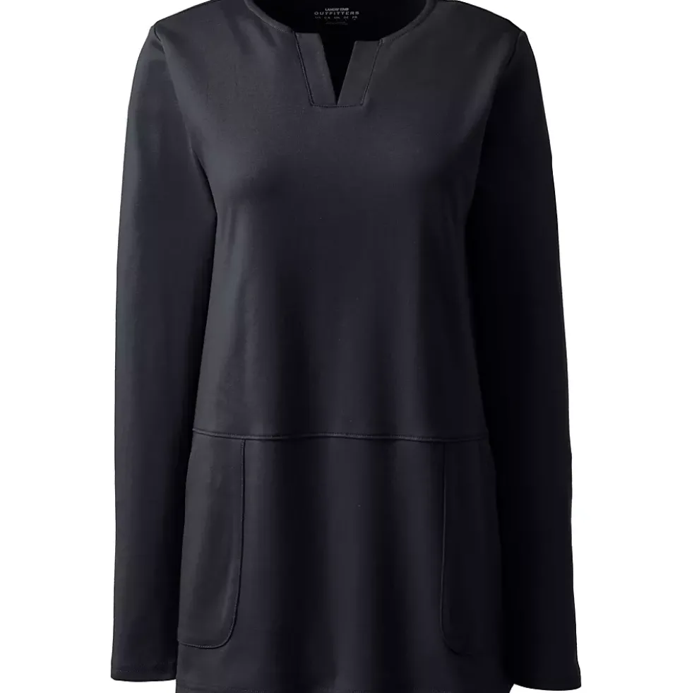Women's Cotton Polyester Long Sleeve Tunic with Pockets