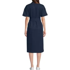 Women's Cotton Poplin Button Front Dress