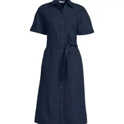 Women's Cotton Poplin Button Front Dress