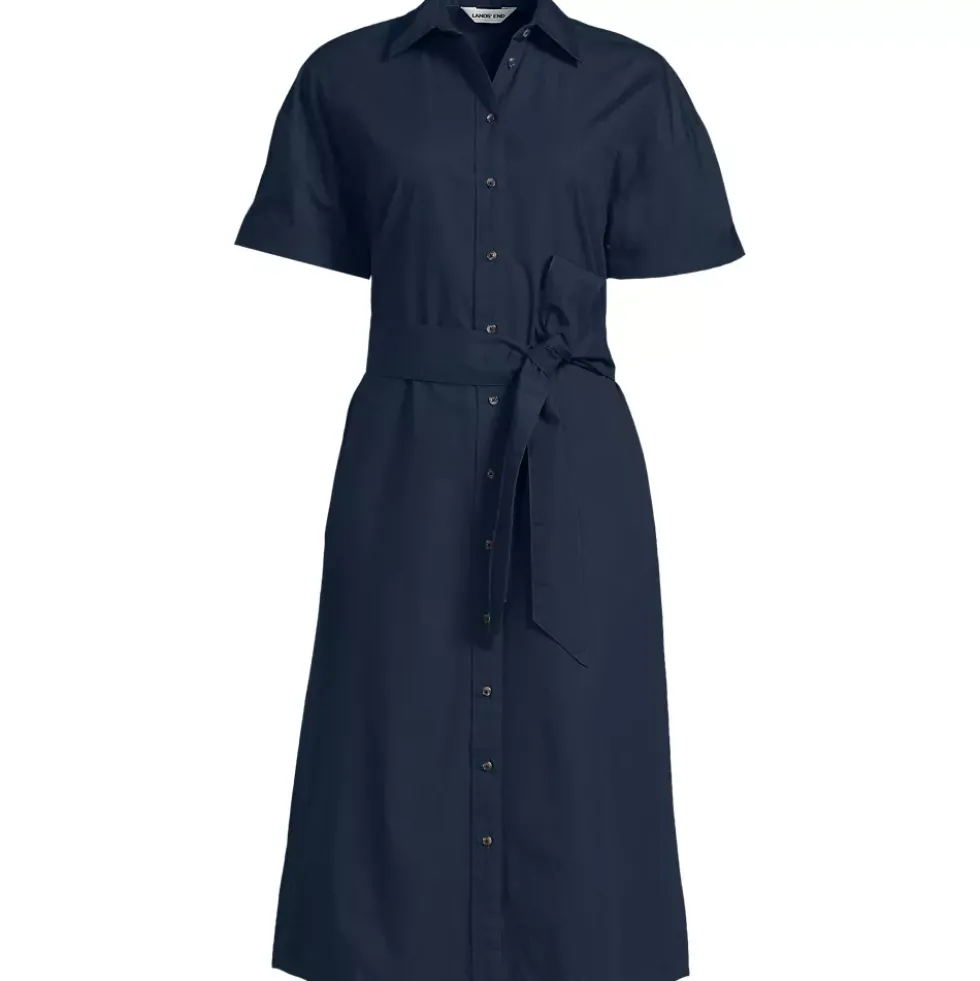 Women's Cotton Poplin Button Front Dress