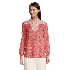 Women's Cotton Poplin Peasant Shirt
