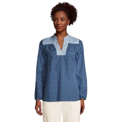 Women's Cotton Poplin Peasant Shirt