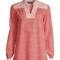 Women's Cotton Poplin Peasant Shirt
