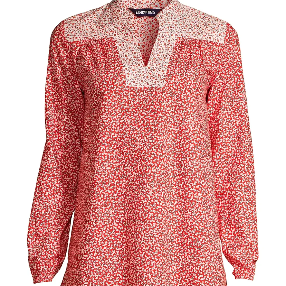 Women's Cotton Poplin Peasant Shirt