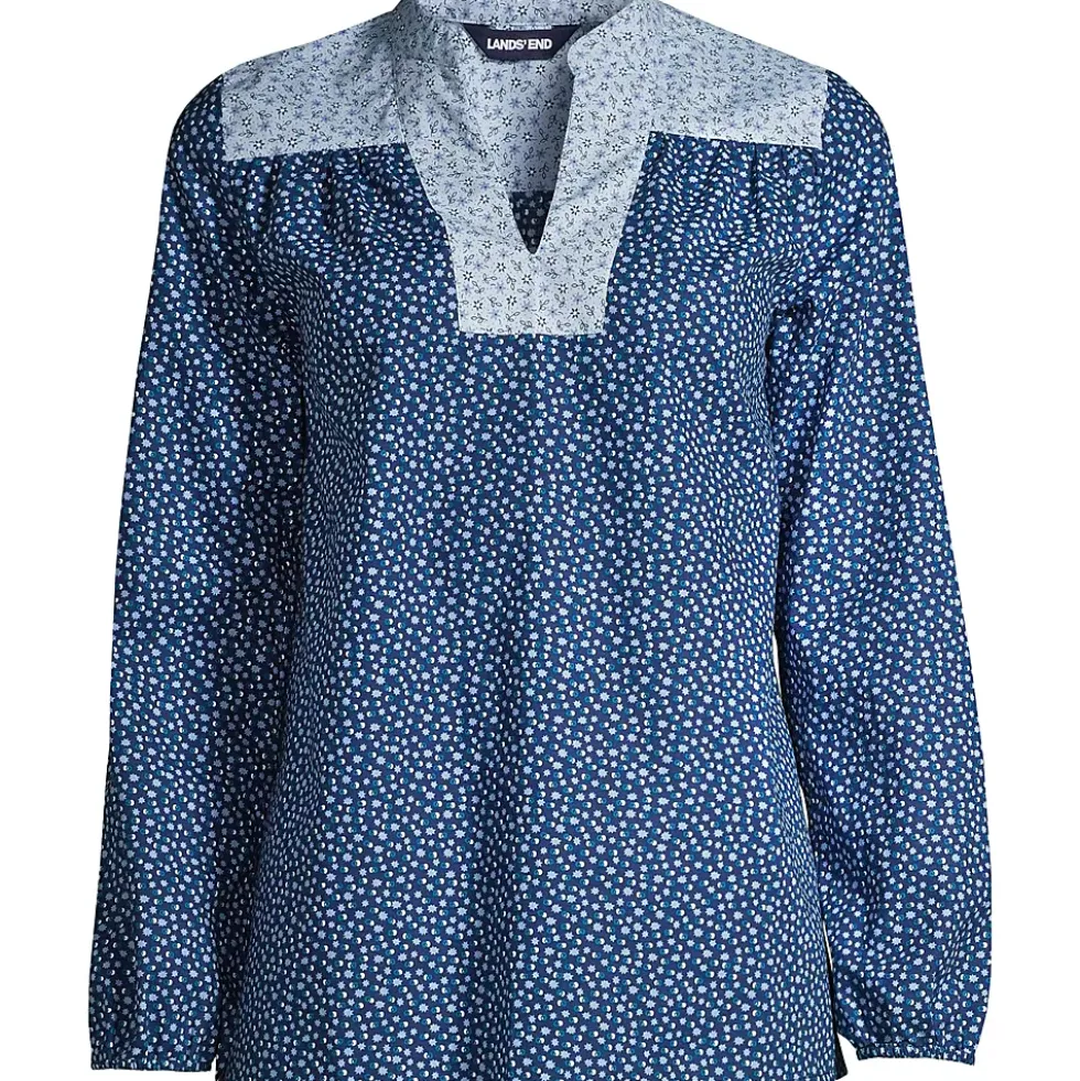 Women's Cotton Poplin Peasant Shirt