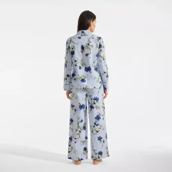 Women's Cotton Poplin 2 Piece Pajama Set - Long Sleeve Top and Pants
