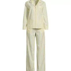 Women's Cotton Poplin 2 Piece Pajama Set - Long Sleeve Top and Pants