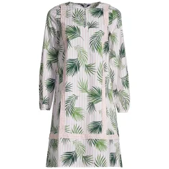 Women's Cotton Poplin Split Neck Dress