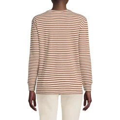 Women's Cotton Relaxed Long Sleeve Crew Neck