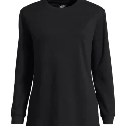 Women's Cotton Relaxed Long Sleeve Crew Neck